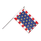 Touraine Hand Waving Flag 12x18"