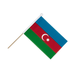 Azerbaidjan Drapeau sur hampe 15 x 22 cm