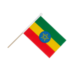 Éthiopie avec étoile Drapeau sur hampe 15 x 22 cm