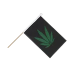 Drapeau sur hampe Cannabis Reggae 15 x 22 cm