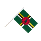 Dominica Hand Waving Flag 6x9"