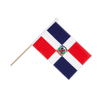 République dominicaine Drapeau sur hampe 15 x 22 cm