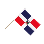 Drapeau sur hampe République dominicaine 15 x 22 cm