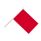 Rouge Drapeau sur hampe 15 x 22 cm