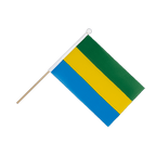 Gabon Drapeau sur hampe 15 x 22 cm