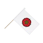 Drapeau sur hampe Lancashire rose rouge 15 x 22 cm