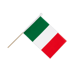 Italie Drapeau sur hampe 15 x 22 cm