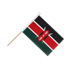 Drapeau Kenya sur hampe - 15 x 22 cm