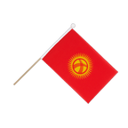 Kirghizistan Drapeau sur hampe 15 x 22 cm