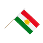 Kurdistan Drapeau sur hampe 15 x 22 cm