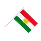 Drapeau sur hampe Kurdistan 15 x 22 cm