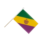 Mardi Gras Hand Waving Flag 6x9"