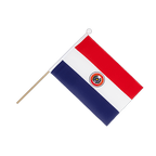Paraguay Drapeau sur hampe 15 x 22 cm