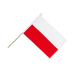 Drapeau sur hampe Pologne 15 x 22 cm