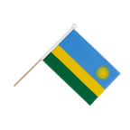 Rwanda Drapeau sur hampe 15 x 22 cm