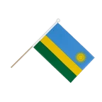 Drapeau sur hampe Rwanda 15 x 22 cm