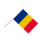 Roumanie Drapeau sur hampe 15 x 22 cm