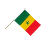 Drapeau sur hampe Sénégal 15 x 22 cm