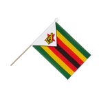 Zimbabwe Drapeau sur hampe 15 x 22 cm