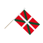 Drapeau sur hampe Pays Basque 15 x 22 cm