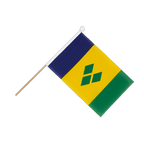 Saint Vincent et les Grenadines Drapeau sur hampe 15 x 22 cm