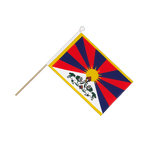 Tibet Drapeau sur hampe 15 x 22 cm
