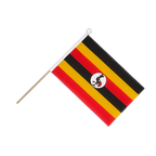 Uganda Stockfähnchen 15 x 22 cm