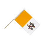 Vatican Drapeau sur hampe 15 x 22 cm