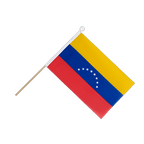 Drapeau Venezuela 8 Etoiles sur hampe - 15 x 22 cm