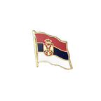 Serbien mit Wappen Flaggen Pin 2 x 2 cm
