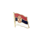 Serbien mit Wappen Flaggen Pin 2 x 2 cm