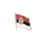 Serbia with crest Flag Lapel Pin