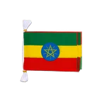 Mini Guirlande fanion Éthiopie avec étoile 15 x 22 cm, 3 m