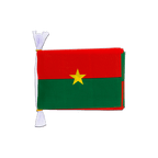 Burkina Faso Mini Guirlande fanion 15 x 22 cm, 3 m