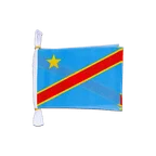 Mini Guirlande fanion République démocratique du Congo 15 x 22 cm, 3 m