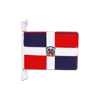 Mini Guirlande fanion République dominicaine 15 x 22 cm, 3 m