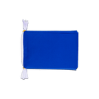 Einfarbig Blaue Fahnenkette 15 x 22 cm, 3 m