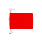 Mini Guirlande fanion Rouge 15 x 22 cm, 3 m