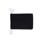 Mini Guirlande fanion Noir 15 x 22 cm, 3 m