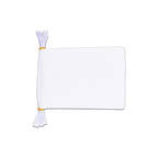 Blanc Mini Guirlande fanion 15 x 22 cm, 3 m