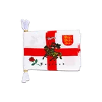 Mini Guirlande fanion Angleterre avec Chevalier 15 x 22 cm, 3 m