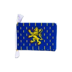 Mini Guirlande fanion Franche Comté 15 x 22 cm, 3 m