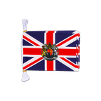 Großbritannien mit Wappen Fahnenkette 15 x 22 cm, 3 m