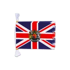 Mini Guirlande fanion Royaume-Uni avec Blason 15 x 22 cm, 3 m
