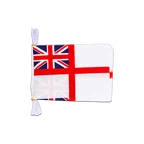 Großbritannien White Ensign Fahnenkette 15 x 22 cm, 3 m