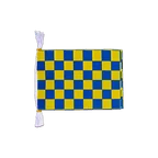 Checkered Blue-Yellow Flag Bunting 6x9", 3 m