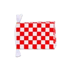 Checkered Red-White Flag Bunting 6x9", 3 m