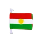 Kurdistan Fahnenkette 15 x 22 cm, 3 m