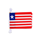 Liberia Fahnenkette 15 x 22 cm, 3 m