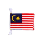 Mini Guirlande fanion Malaisie 15 x 22 cm, 3 m